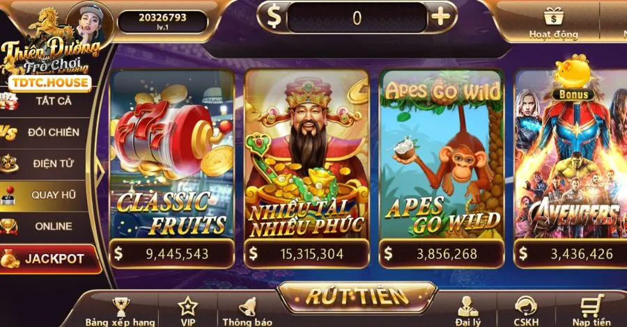 Kho game đa dạng trên ứng dụng 98win APK